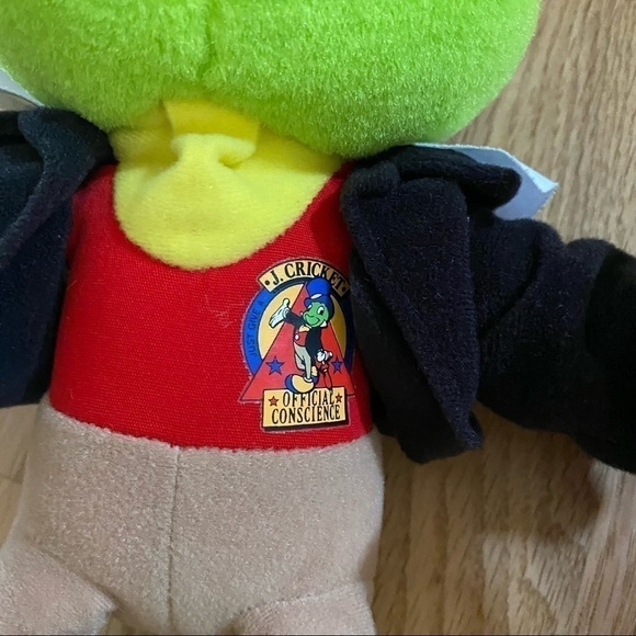 Vintage Jiminy Cricket Disney Plush Toy 90s Pinocchio Jimmy - Picture 4 of 8